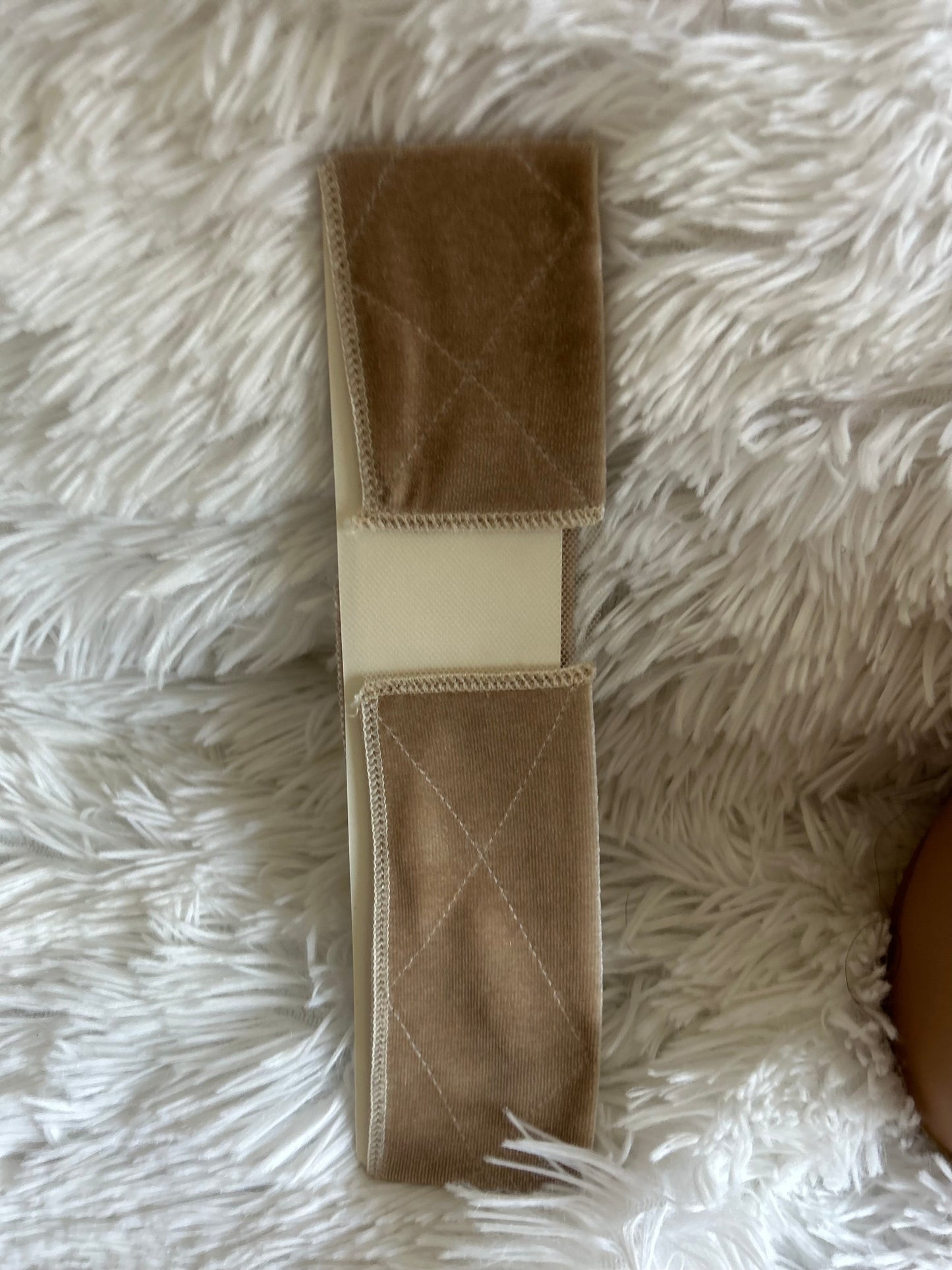 Beige Color transparent lace and velvet to the touch