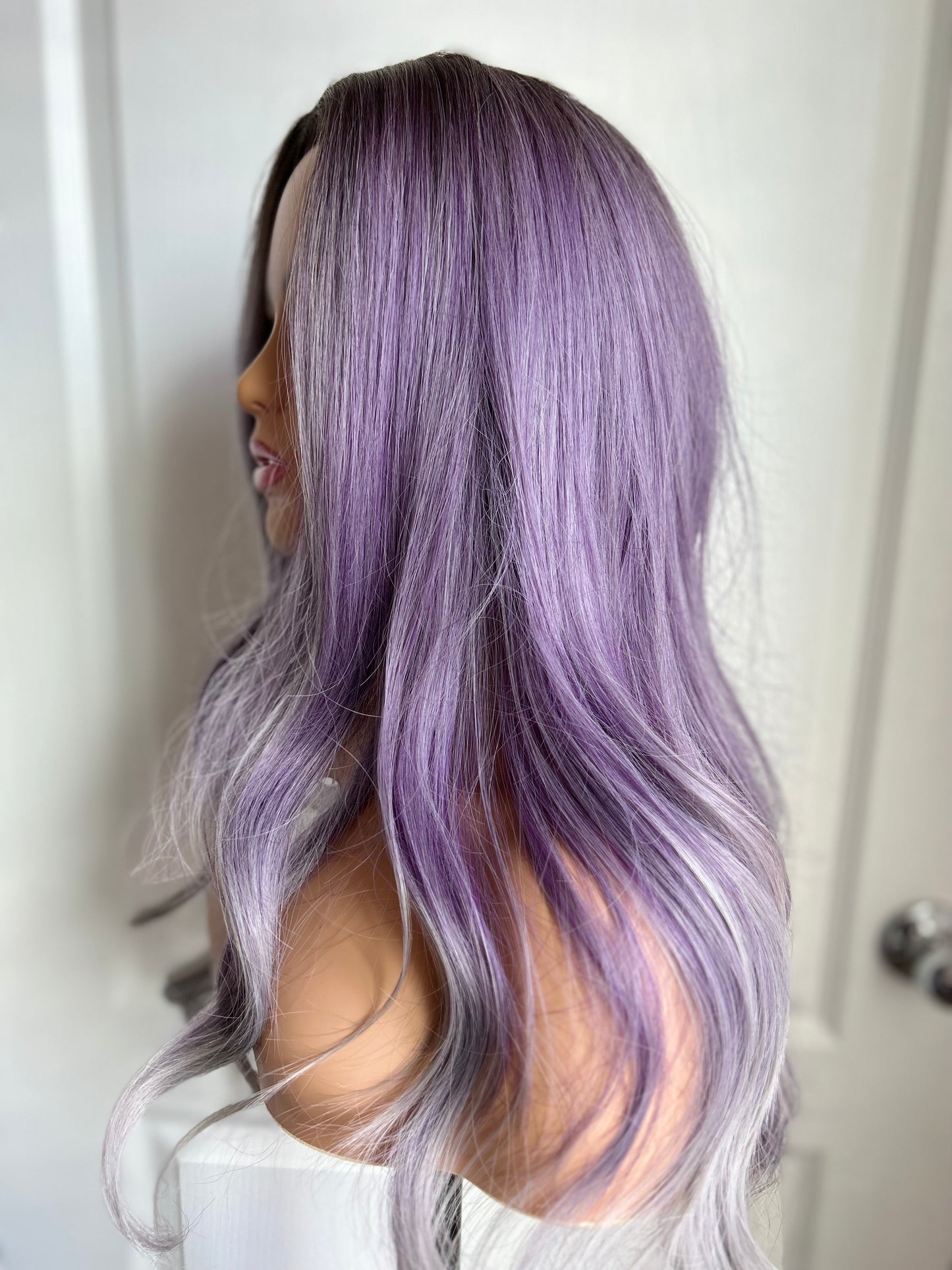 Sintético Degradado Gris Morado
