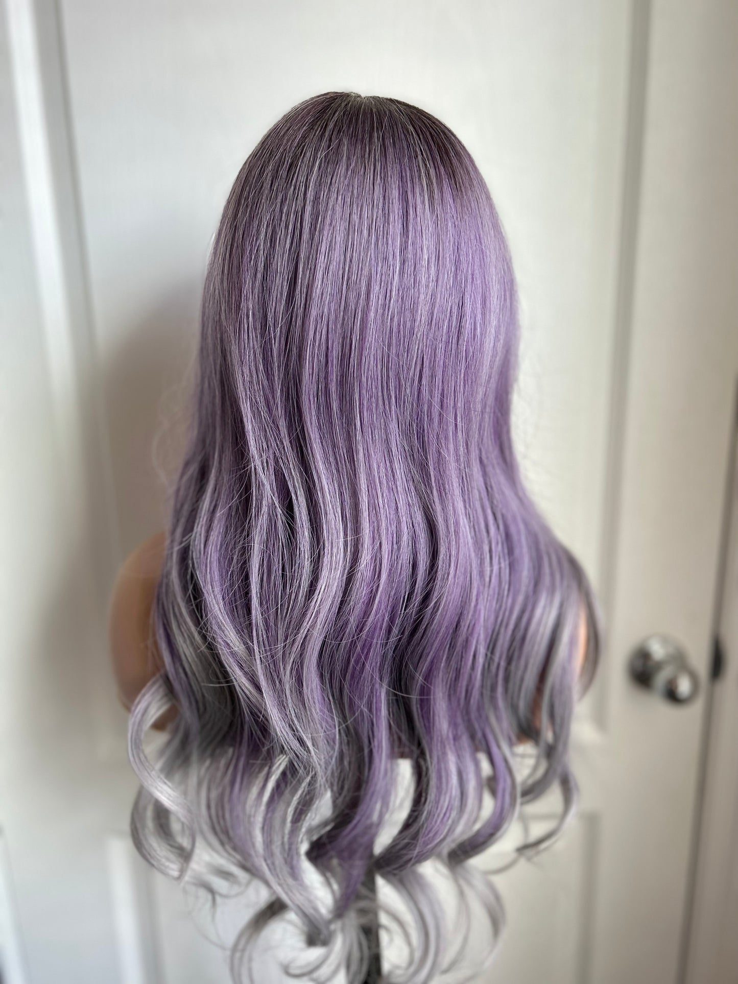 Sintético Degradado Gris Morado