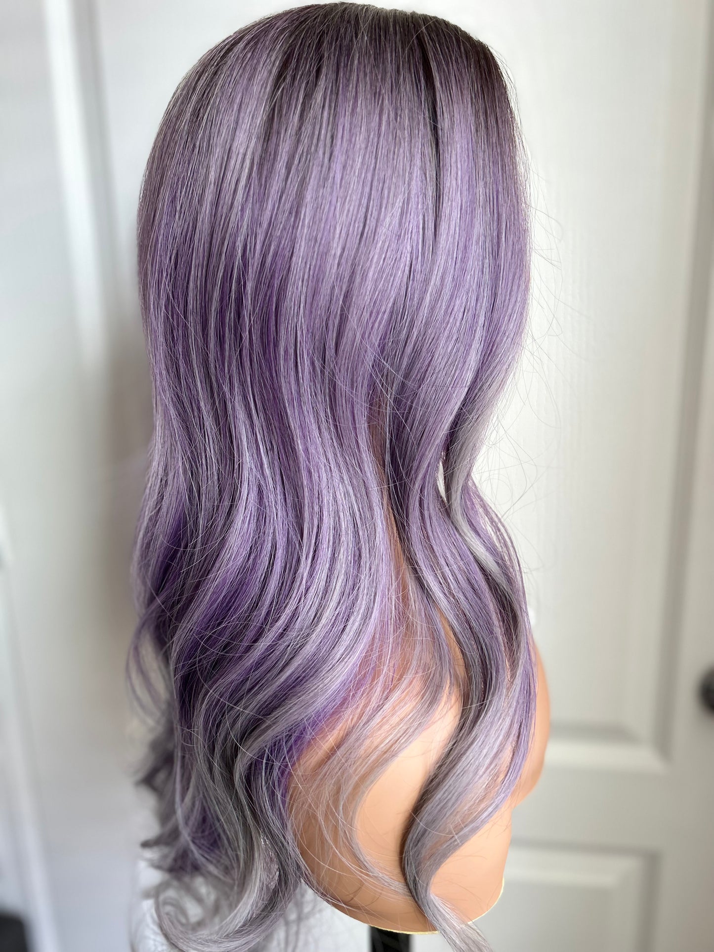 Sintético Degradado Gris Morado