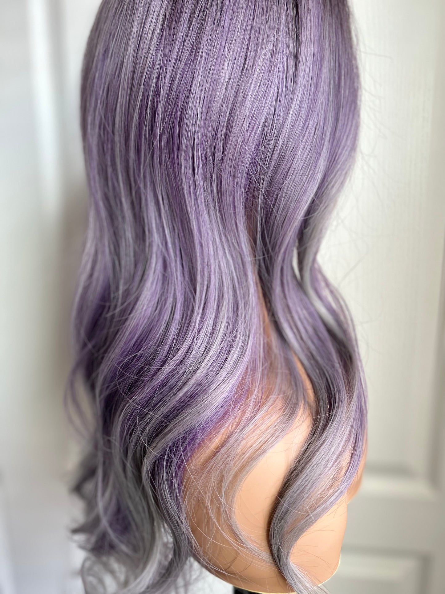 Sintético Degradado Gris Morado